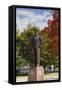 Eisenhower Statue, Abilene, Kansas, USA-Walter Bibikow-Framed Stretched Canvas