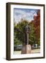 Eisenhower Statue, Abilene, Kansas, USA-Walter Bibikow-Framed Premium Photographic Print