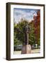 Eisenhower Statue, Abilene, Kansas, USA-Walter Bibikow-Framed Photographic Print