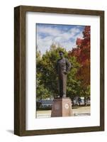 Eisenhower Statue, Abilene, Kansas, USA-Walter Bibikow-Framed Photographic Print