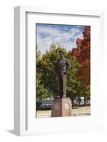 Eisenhower Statue, Abilene, Kansas, USA-Walter Bibikow-Framed Photographic Print