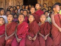 Pah Oh Minority Children in Local Village School, Pattap Poap Near Inle Lake, Shan State, Myanmar-Eitan Simanor-Stretched Canvas