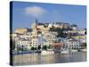 Eivissa or Ibiza Town and Harbour, Ibiza, Balearic Islands, Spain-Peter Adams-Stretched Canvas