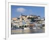 Eivissa or Ibiza Town and Harbour, Ibiza, Balearic Islands, Spain-Peter Adams-Framed Photographic Print