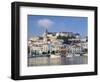 Eivissa or Ibiza Town and Harbour, Ibiza, Balearic Islands, Spain-Peter Adams-Framed Photographic Print