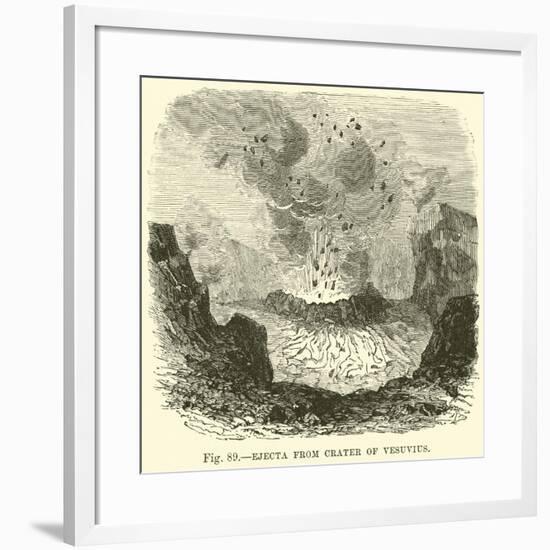Ejecta from Crater of Vesuvius-null-Framed Giclee Print