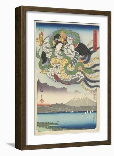 Ejiri, August 1854-Utagawa Hiroshige-Framed Giclee Print