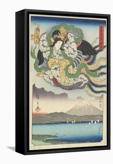 Ejiri, August 1854-Utagawa Hiroshige-Framed Stretched Canvas
