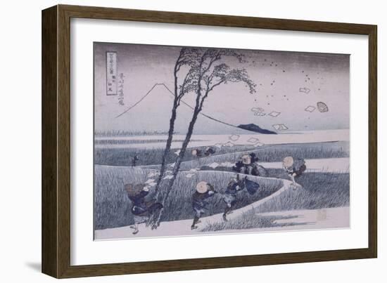 Ejiri dans la province de Suruga-Katsushika Hokusai-Framed Giclee Print