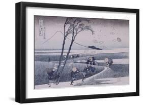 Ejiri dans la province de Suruga-Katsushika Hokusai-Framed Giclee Print