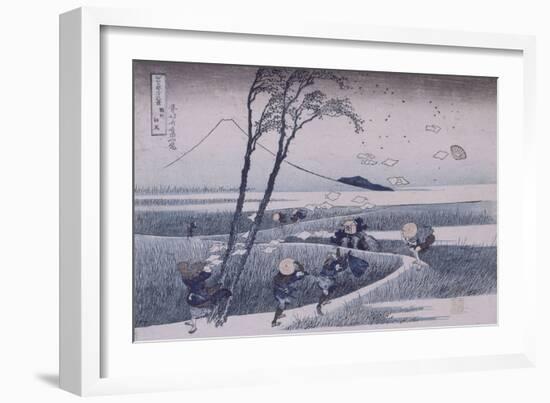 Ejiri dans la province de Suruga-Katsushika Hokusai-Framed Giclee Print