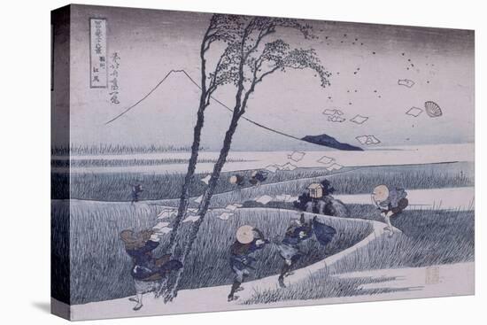 Ejiri dans la province de Suruga-Katsushika Hokusai-Stretched Canvas