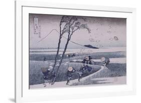 Ejiri dans la province de Suruga-Katsushika Hokusai-Framed Giclee Print