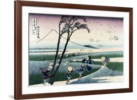 Ejiri in Suruga Province-Katsushika Hokusai-Framed Premium Giclee Print