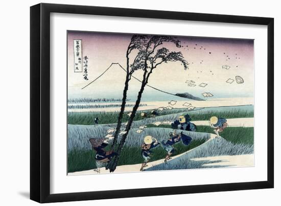 Ejiri in Suruga Province-Katsushika Hokusai-Framed Art Print