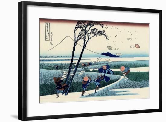 Ejiri in the Suruga Province, c.1830-Katsushika Hokusai-Framed Giclee Print
