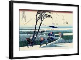 Ejiri in the Suruga Province, c.1830-Katsushika Hokusai-Framed Giclee Print