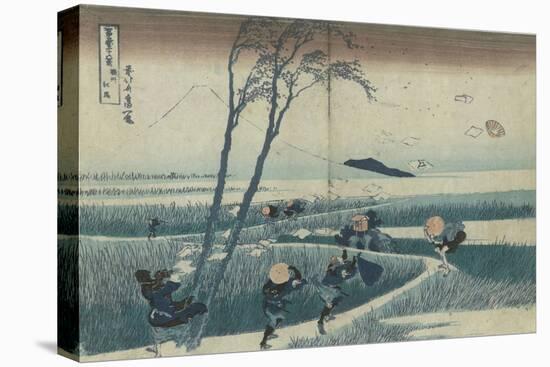 Ejiri in the Suruga Province (From the Series Thirty-Six Views of Mt Fuj), C. 1830-Katsushika Hokusai-Stretched Canvas