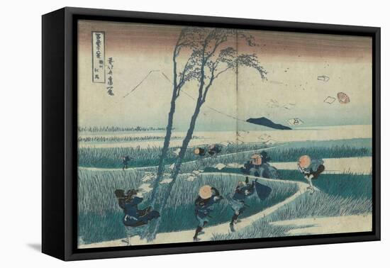 Ejiri in the Suruga Province (from the Series Thirty-Six Views of Mt Fuji)-null-Framed Stretched Canvas