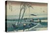 Ejiri in the Suruga Province (from the Series Thirty-Six Views of Mt Fuji)-null-Stretched Canvas