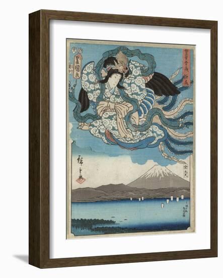 Ejiri, Published by Maru-Ya Kyushiro, C.1850-Utagawa Hiroshige and Kunisada-Framed Giclee Print