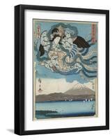 Ejiri, Published by Maru-Ya Kyushiro, C.1850-Utagawa Hiroshige and Kunisada-Framed Giclee Print