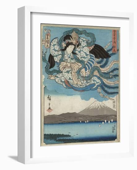 Ejiri, Published by Maru-Ya Kyushiro, C.1850-Utagawa Hiroshige and Kunisada-Framed Giclee Print