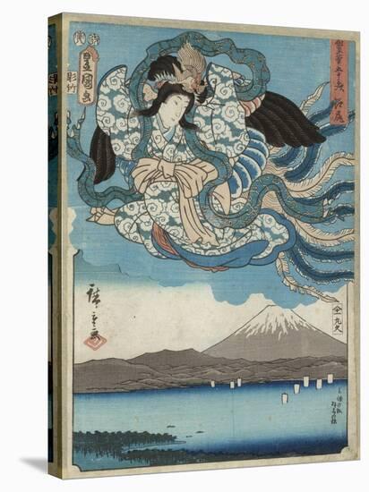 Ejiri, Published by Maru-Ya Kyushiro, C.1850-Utagawa Hiroshige and Kunisada-Stretched Canvas