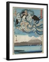 Ejiri, Published by Maru-Ya Kyushiro, C.1850-Utagawa Hiroshige and Kunisada-Framed Giclee Print