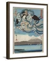 Ejiri, Published by Maru-Ya Kyushiro, C.1850-Utagawa Hiroshige and Kunisada-Framed Giclee Print