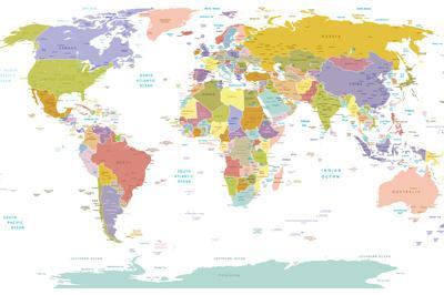 Map Of The World Poster World Map Posters & Large Wall Art Prints | Allposters.com