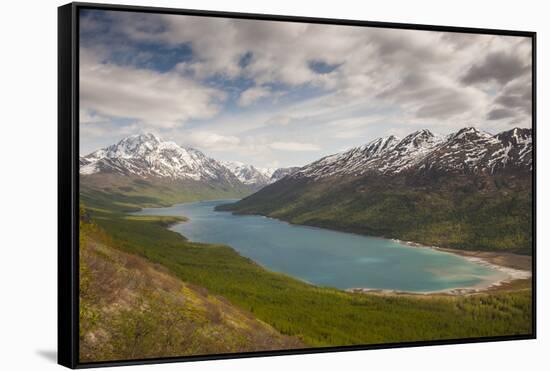 Eklutna Lake and Bold Peak, Chugach State Park, Alaska-Howie Garber-Framed Stretched Canvas