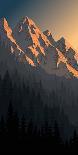 Vector Evening Mountains Landscape-ekolara-Stretched Canvas