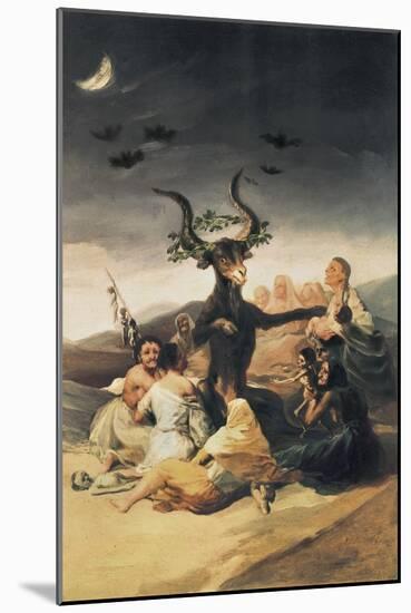 El Aquelarre-Francisco de Goya-Mounted Art Print