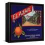 El Azar Brand - Azusa, California - Citrus Crate Label-Lantern Press-Framed Stretched Canvas