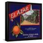 El Azar Brand - Azusa, California - Citrus Crate Label-Lantern Press-Framed Stretched Canvas