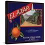El Azar Brand - Azusa, California - Citrus Crate Label-Lantern Press-Stretched Canvas
