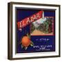 El Azar Brand - Azusa, California - Citrus Crate Label-Lantern Press-Framed Art Print