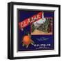 El Azar Brand - Azusa, California - Citrus Crate Label-Lantern Press-Framed Art Print