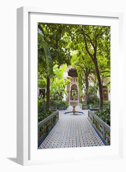 El Bahia Palace Courtyard, Marrakech, Morocco, North Africa, Africa-Matthew Williams-Ellis-Framed Photographic Print