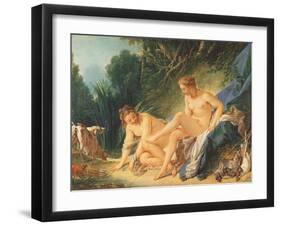 El baño de Diana. Museo de Louvre. Paris.-Francois Boucher-Framed Giclee Print