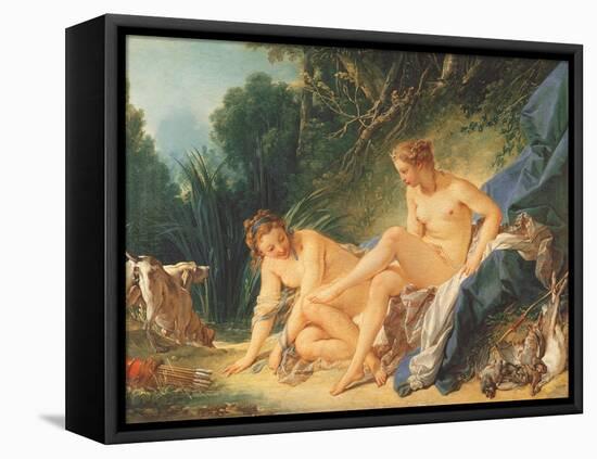 El baño de Diana. Museo de Louvre. Paris.-Francois Boucher-Framed Stretched Canvas