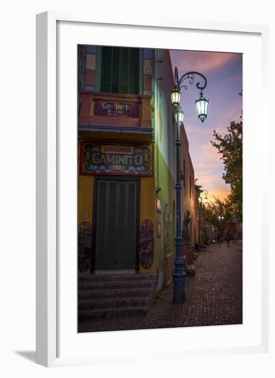 El Caminito at Dusk, La Boca, Buenos Aires, Argentina, South America-Ben Pipe-Framed Photographic Print