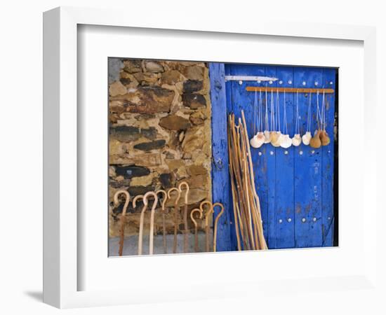 El Camino Pilgrimage to Santiago De Compostela, Scallop Shells and Walking Sticks, Galicia, Spain-Ken Gillham-Framed Photographic Print