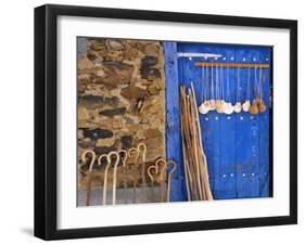 El Camino Pilgrimage to Santiago De Compostela, Scallop Shells and Walking Sticks, Galicia, Spain-Ken Gillham-Framed Photographic Print