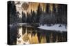 El Capitan above the Merced River in winter, Yosemite National Park, California, USA-Russ Bishop-Stretched Canvas