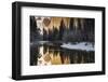 El Capitan above the Merced River in winter, Yosemite National Park, California, USA-Russ Bishop-Framed Photographic Print