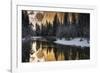 El Capitan above the Merced River in winter, Yosemite National Park, California, USA-Russ Bishop-Framed Photographic Print