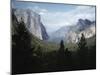 El Capitan and Bridal Veil Falls Visible in Wide Angle View of Yosemite National Park-Ralph Crane-Mounted Photographic Print