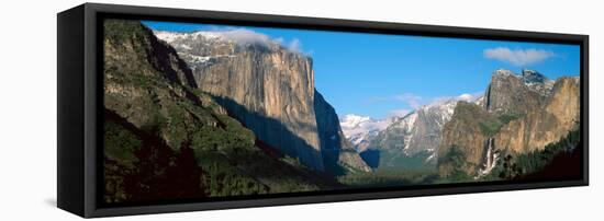 El Capitan and Half Dome Rock Formations, Yosemite National Park, California-null-Framed Stretched Canvas